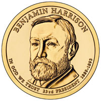 Presidential $1 Coin - Benjamin Harrison - obverse image
