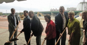 Acting Secretary Rebecca Blank and Other Officials Break Ground on the Cedar Rapids Convention Center