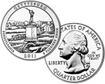 Gettysburg National Military Park Quarter Obverse and Reverse