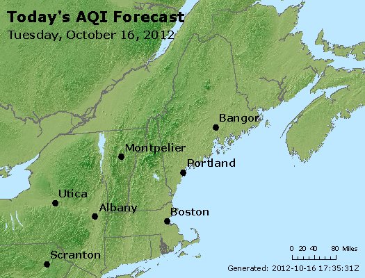 AQI Forecast - http://www.epa.gov/airnow/today/forecast_aqi_20121016_vt_nh_ma_ct_ri_me.jpg
