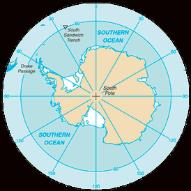 Map of Southern Ocean