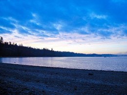 Port Gamble Bay, ancestral home of the Port Gambal S'klallams as the early morning dawns