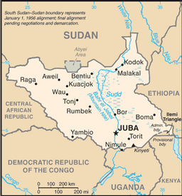 Map of South Sudan