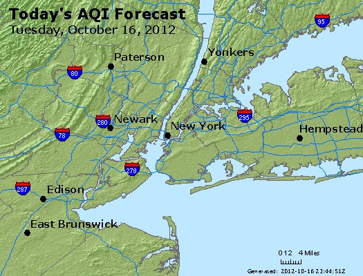 AQI Forecast - http://www.epa.gov/airnow/today/forecast_aqi_20121016_newyork_ny.jpg