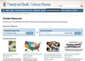 screenshot of FYSB resource library