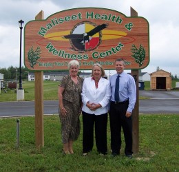 SAMHSA RA Kathryn Power (L), ACF RA Mary Ann Higgins (C), and HRSA RA Jeff Reck (R) made a joint visit to 5 Maine Tribal Chiefs in July. 