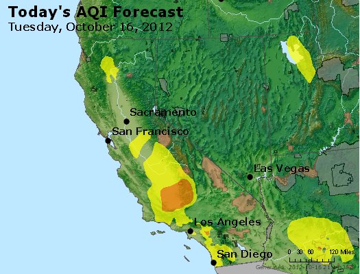 AQI Forecast - http://www.epa.gov/airnow/today/forecast_aqi_20121016_ca_nv.jpg