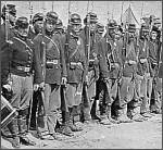 Detail of Photo of A company of the 6th Maine Infantry on parade...