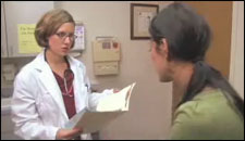 screen capture of What Can I Do About It? video with female patient and doctor