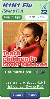 H1N1 (Swine Flu) Widget. Flash Player 9 is required.