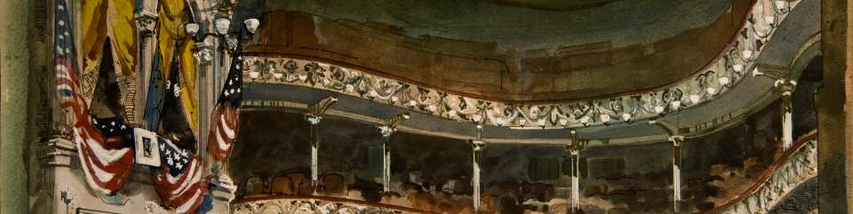 Interior Water Color of Ford's Theatre