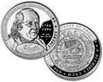 Benjamin Franklin "Founding Father" Silver Dollar Proof