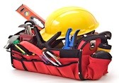 Tool bag with lots of tools