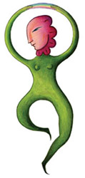 Illustration of a girl with her arms in the air
