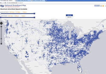 Image of interactive broadband map