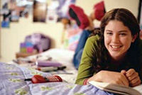 Photo of a girl in her room