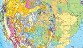 This is a full-scale image of a portion of the geology map. It also links to a reduced scale rendition of the map.