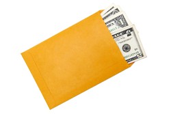 Money in an envelope