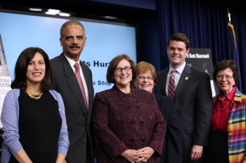 Acting Deputy Secretary Blank joins Attorney General Holder and other Administration Officials at the kickoff event for the IP campaign “Counterfeits Hurt. You Have The Power to Stop Them.”