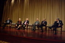 Panel from left to right Mark Mellman, Judith Best, Gordon Wood, David Broder, George Edwards III, and Ed Goeas