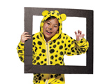 Photo: Child wearing a cheetah costume.