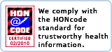 We comply with the HONcode standard for trustworthy health information