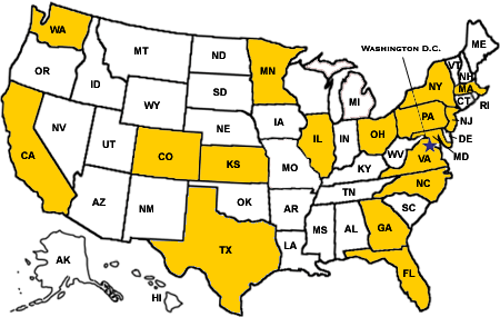 Image of Map of United States for State Activities