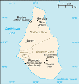 Map of Montserrat