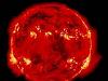 The sun is shown as a huge, glowing ball of gas