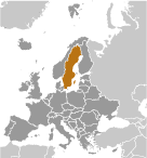 Location of Sweden