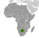 Location of Botswana