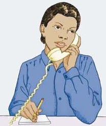 Illustration: Woman calling her dentist