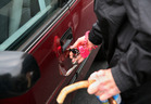 Person using car keys. - Click to enlarge in new window.