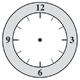 Drawing of a blank clock face.