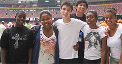 NSLI-Y students visit the “Bird’s Nest” Olympic stadium in Beijing, China