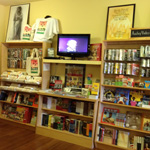 Image of bookshelves in the Western National Parks Association bookstore.