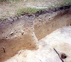 (photo) Image of soil layers. (NPS)