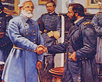 Civil War image with General Lee and General Grant