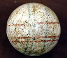 (photo) A painted ceramic marble. (NPS)