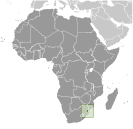 Location of Swaziland