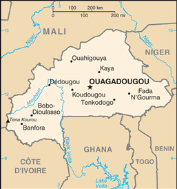 Map of Burkina Faso