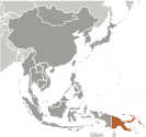 Location of Papua New Guinea