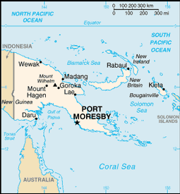 Map of Papua New Guinea