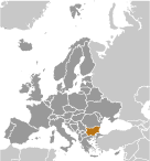 Location of Bulgaria