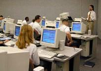 Computer-based training room photo.