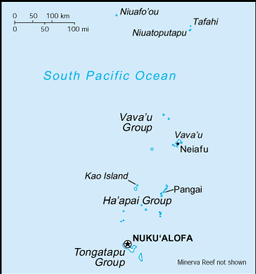 Map of Tonga