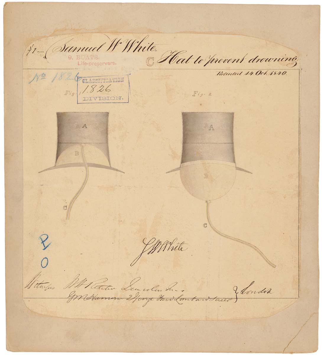 Drawing of Hat to Prevent Drowning, 10/14/1840
Because water safety and proper attire shouldn&#8217;t be mutually exclusive.