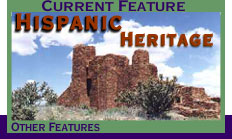 [Graphic] Spanish mission ruins. Links to Hispanic Heritage Month feature.