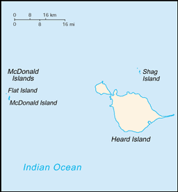 Map of Heard Island and McDonald Islands