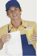 Teenage Fast food worker Workin′ 9 to 5